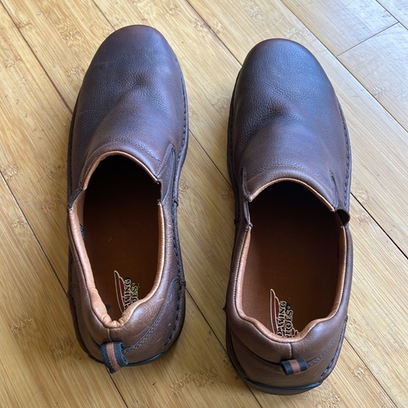 Red Wing Brown Leather Slip-On Shoes Mens Size 15 Comfort Work SafetyToe Casual - Picture 3 of 13